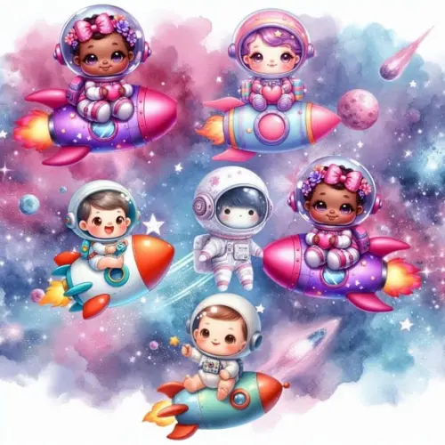 Kit Digital Bebê Astronauta