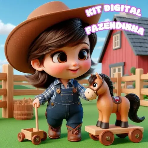 Kit Digital Fazendinha Menina
