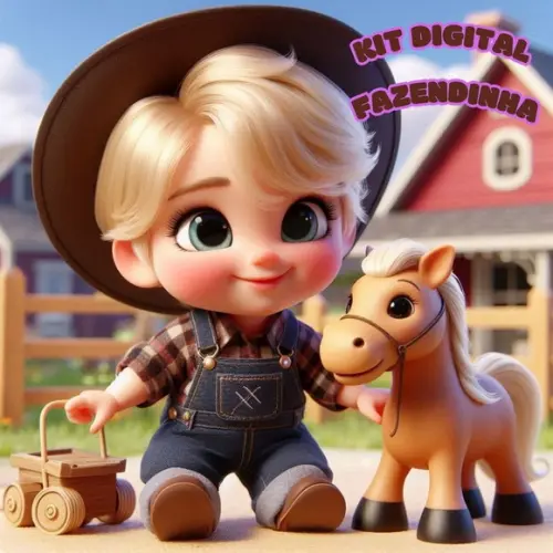 Kit Digital Fazendinha Menina