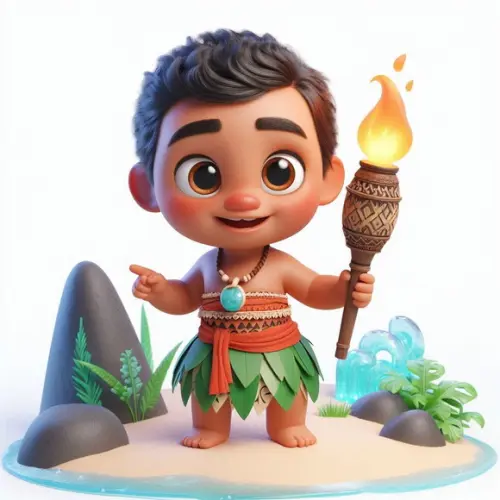 Kit Digital Fofo Moana Bebê 3d