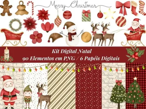 Kit Digital Feliz Natal , Pague 1 e Leve + 1