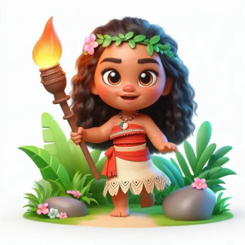 Kit Digital Fofo Moana Bebê 3d