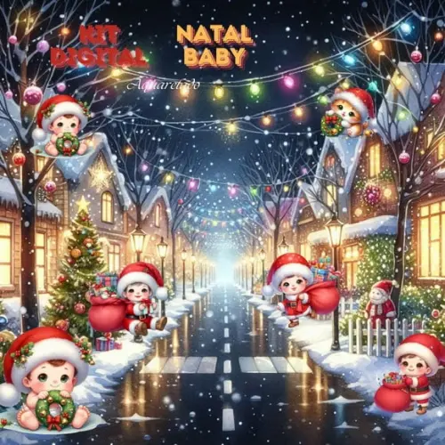 Kit Digital Natal Baby Cute