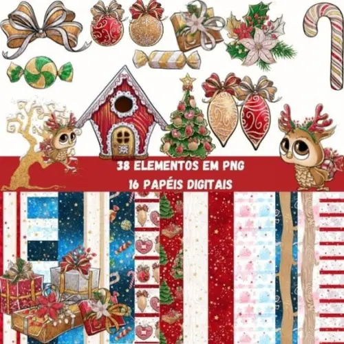 Kit Digital Merry Christmas, Pague 1 e Leve + 1