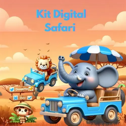 Kit Digital Safari Azul