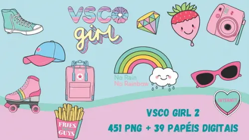Kit Digital Vsco Girl Tie Dye 2 - 451 Png
