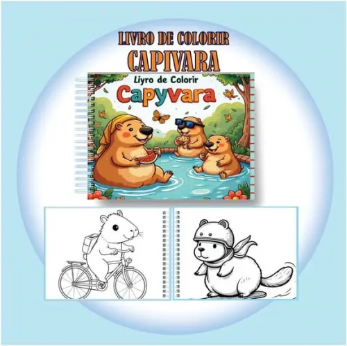 Livro de Colorir Capivara Fofa