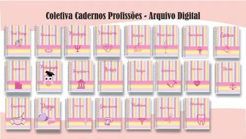 Pack Profissões Capas e Miolo de Caderno