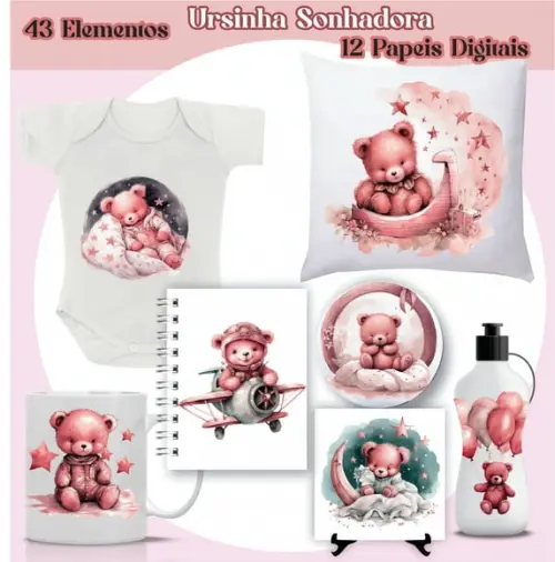 Ursinha Sonhadora Kit Digital