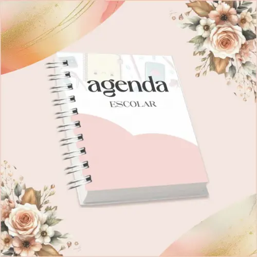 Volta às Aulas Arquivo Digital Combo Agenda Menina 02