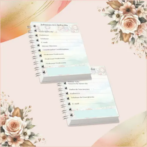 Volta às Aulas Arquivo Digital Combo Agenda Leão e Leoa.