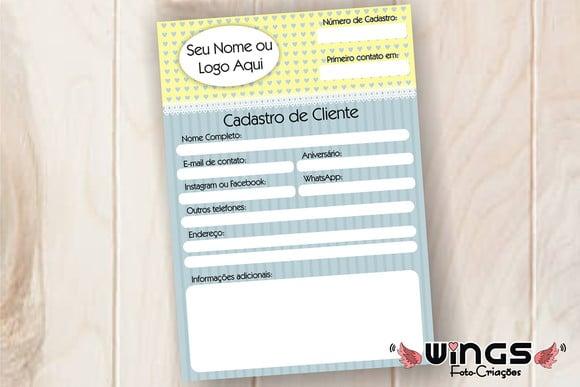 Arte Digital para Ficha de Cadastramento de Clientes II