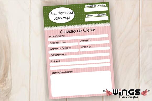 Arte Digital para Ficha de Cadastramento de Clientes IV