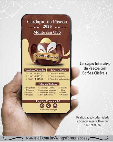 Cardápio Digital Interativo de Páscoa 2