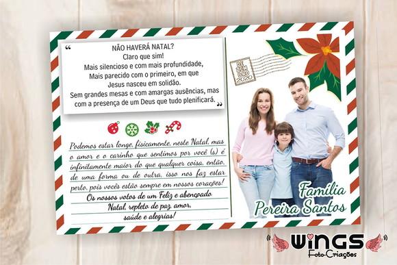 Cartão Postal Digital de Natal Personalizado com Foto