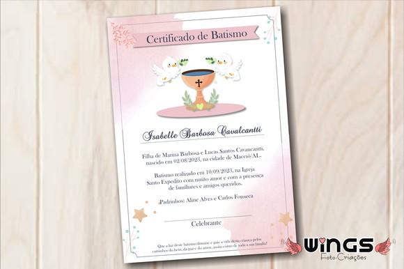 Certificado Digital Simbólico de Batismo 7 - Decoração