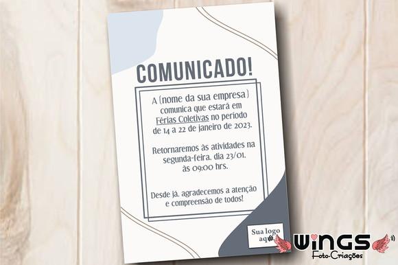 Comunicado Digital - Aviso Férias Coletivas 3