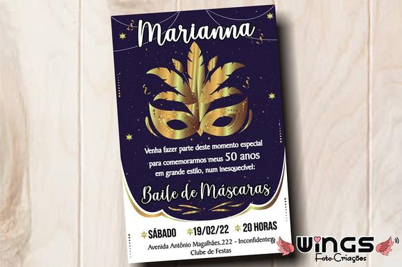Convite Digital - Baile de Máscaras V