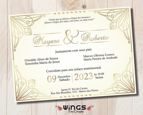 Convite Digital - Casamento Clássico I