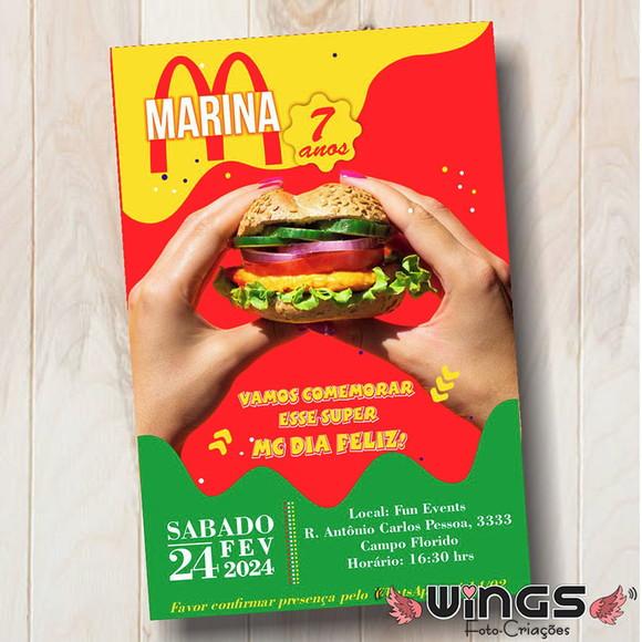 Convite Digital - Mc Dia Feliz Mc Donalds