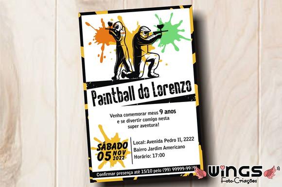 Convite Digital - Paintball 2