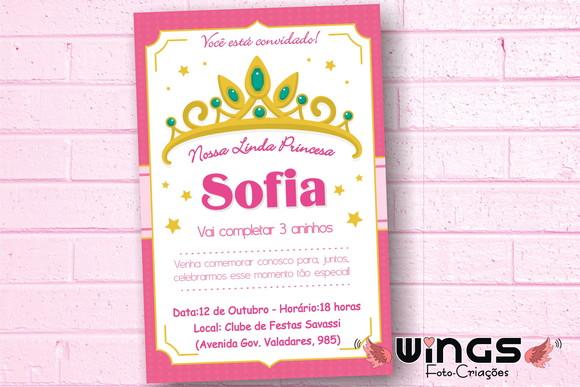 Convite Digital Aniversário Princesa I