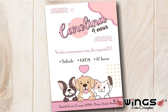 Convite Digital Cachorrinhos 1