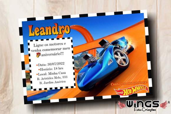 Convite Digital Hot Wheels 1