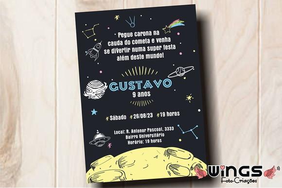 Convite Digital Galáxia - Espaço Sideral 1