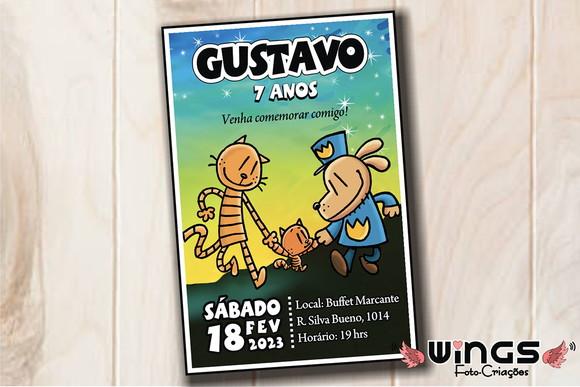 Convite Digital Infantil Dog Man - Homem Cão 1