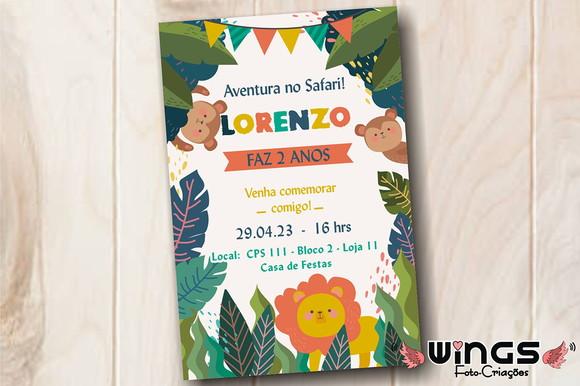 Convite Digital Infantil Safari 1