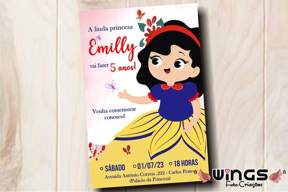 Convite Digital Princesas - Branca de Neve 1