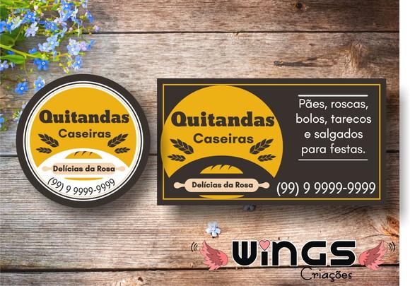 Papelaria Digital: Cartão de Visitas + Etiqueta (Quitandas)
