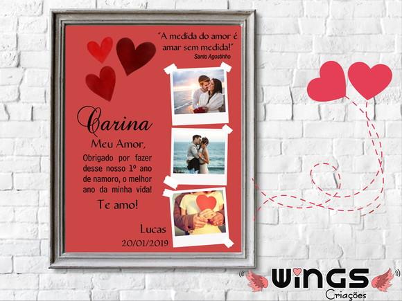 Quadro Digital - Aniversário de Namoro I