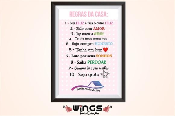 Quadro Digital - Regras da Casa