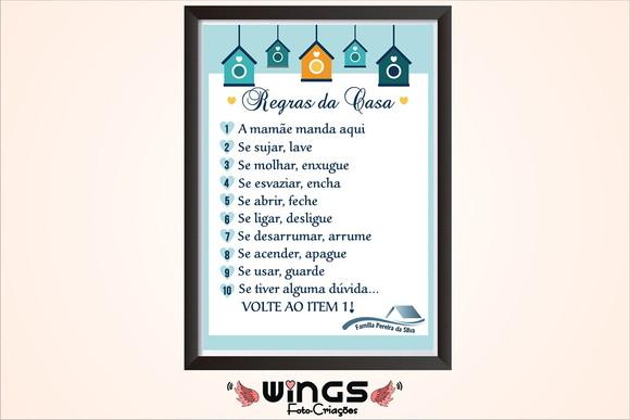 Quadro Digital - Regras da Casa II