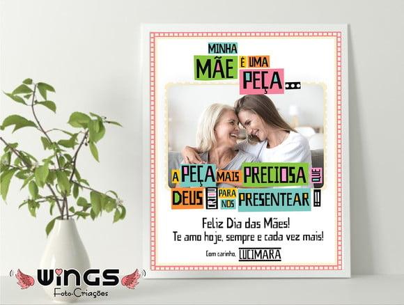 Quadro Digital para Presente - Minha mãe é uma peça! 1 -