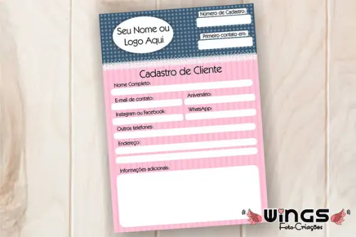 Arte Digital para Ficha de Cadastramento de Clientes III