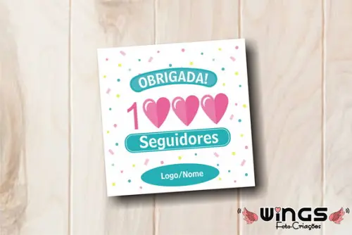 Arte Digital para Instagram - 1000 Seguidores
