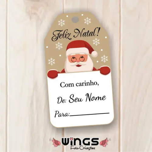 Arte para Tag de Feliz Natal para Imprimir