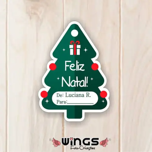 Arte para Tag de Feliz Natal para Imprimir