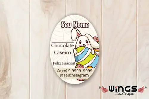 Arte Personalizada para Tag de Páscoa para Imprimir