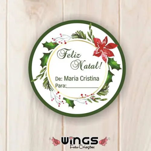 Arte para Tag de Feliz Natal para Imprimir