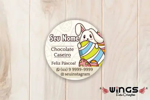 Arte Personalizada para Tag de Páscoa para Imprimir