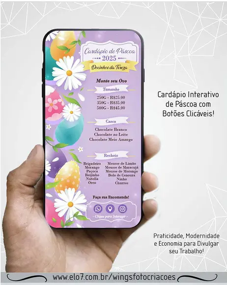 Cardápio Digital Interativo de Páscoa 3