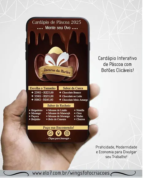 Cardápio Digital Interativo de Páscoa 4