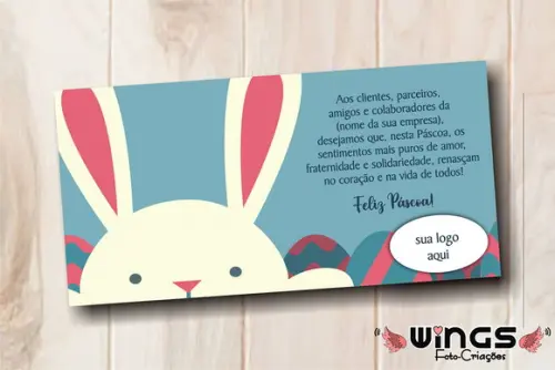 Cartão Digital Corporativo de Páscoa Retangular 2