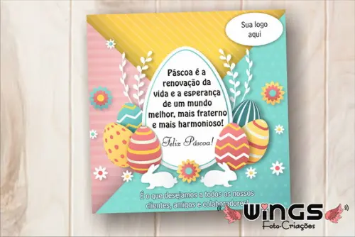 Cartão Digital Corporativo de Páscoa para Instagram