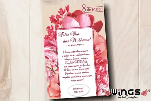 Cartão Digital Corporativo para Dia das Mulheres V
