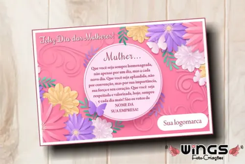 Cartão Digital Corporativo para Dia das Mulheres IV